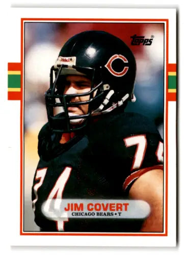 1989 Topps Traded #69T Jim Covert NM-MT Bears original gloss football trading card