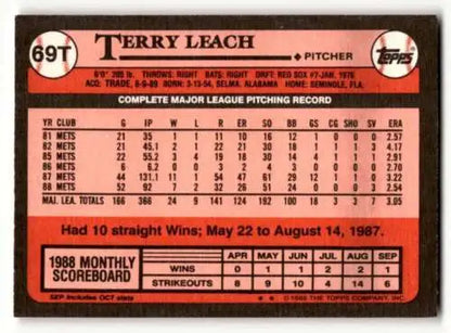Terry Leach Kansas City Royals 1989 Topps Traded #69T Original Gloss Baseball Card
