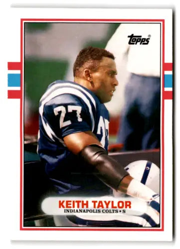 1989 Topps Traded #74T Keith Taylor NM Near Mint RC Rookie football card original gloss