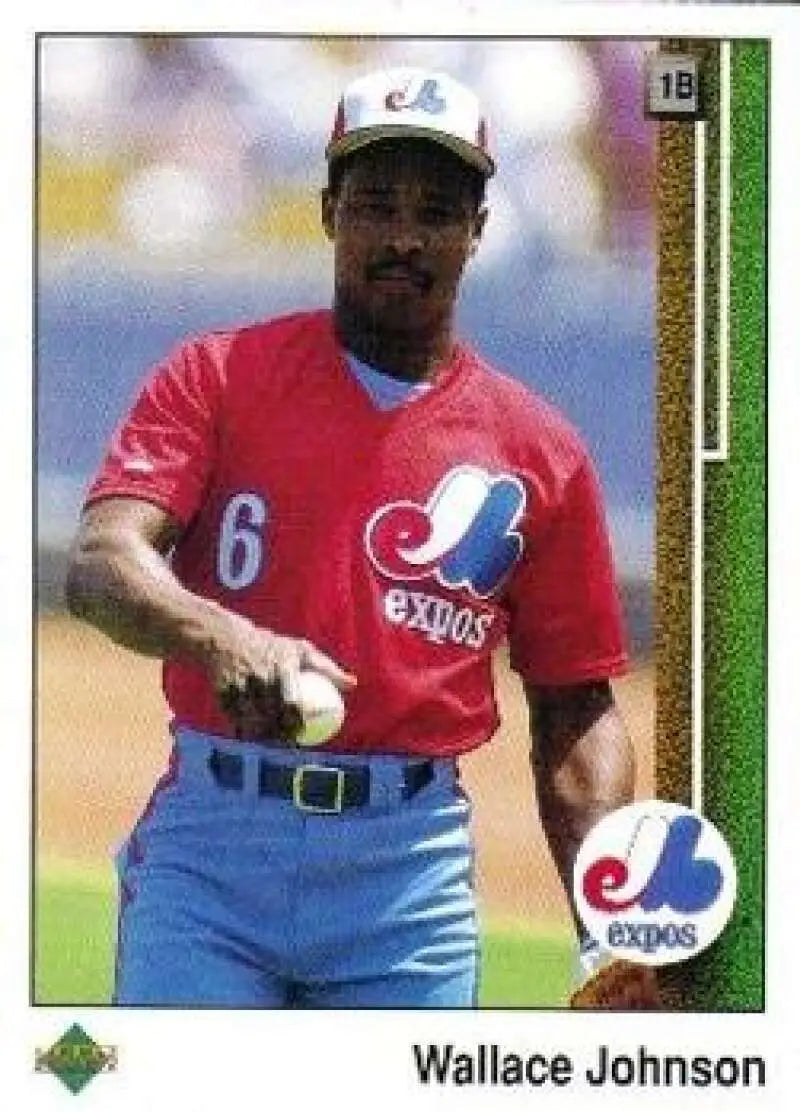 Walt Johnson in Montreal Expos uniform number 6 featured on baseball card