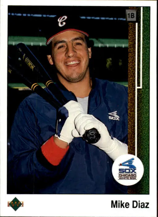 Steve Lyons in White Sox uniform smiling for Chicago White Sox Baseball Card