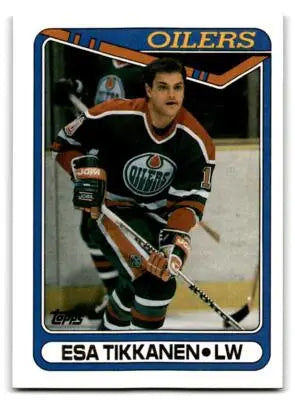 Esa Tikkanen hockey card 156a Esa Tikkanen 1990 Topps Edmonton Oilers HOCKEY