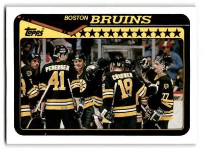 Boston Bruins hockey card 1990-91 Topps #165b Boston Bruins D collectible card