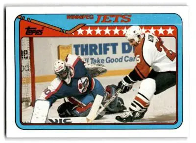 Hockey trading card featuring Winnipeg Jets 180a Winnipeg from 1990 Topps collection