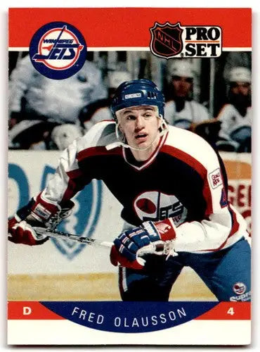 Hockey card featuring Fredrik Olausson 1990-91 #335A ERR EX/NM collectible