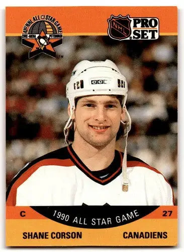 Original gloss Shane Corson ERR hockey card from 1990-91 Pro Set featuring Shane Corson