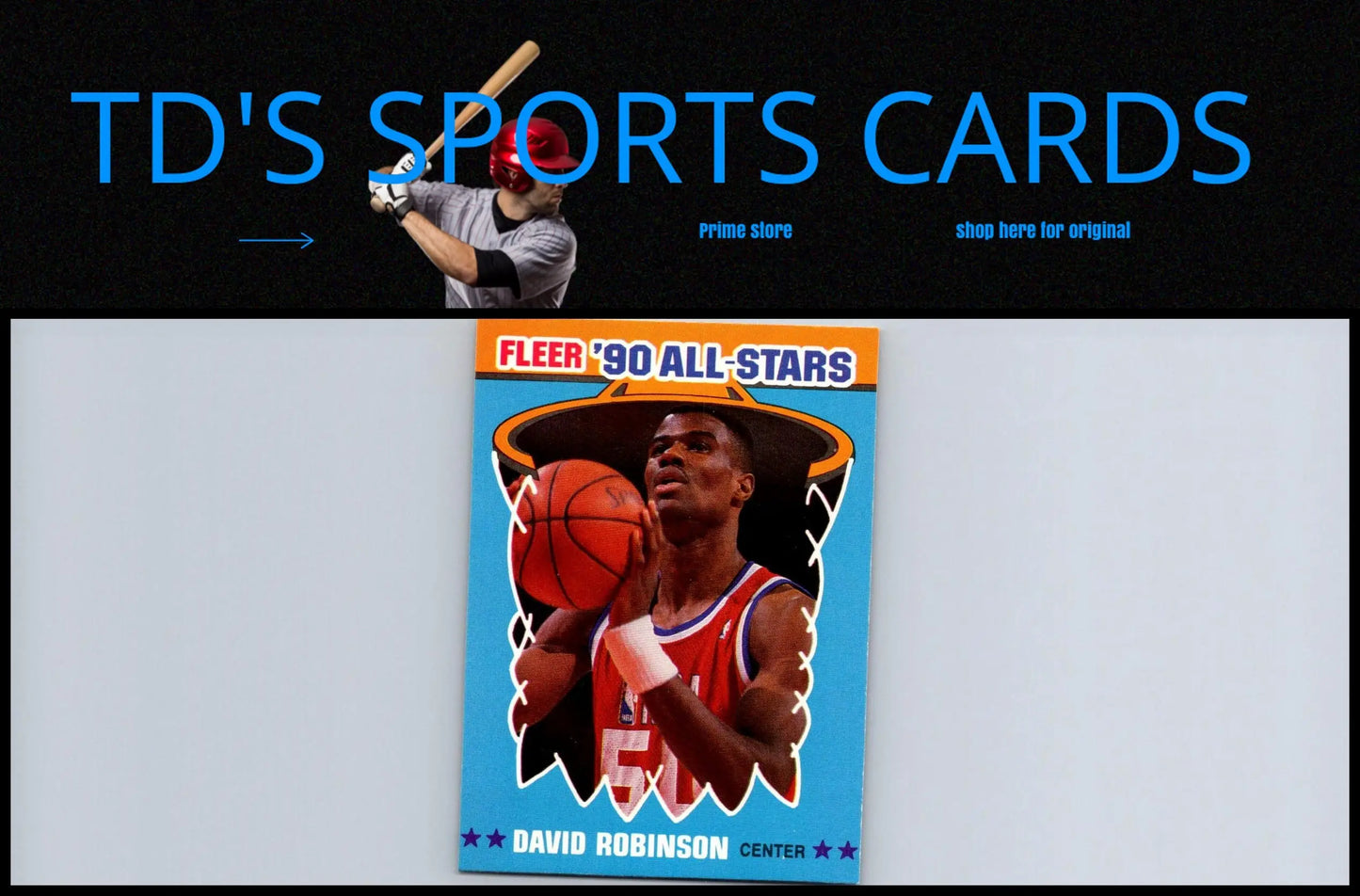 David Robinson trading card from 1990-91 Fleer #10 All-Stars collection