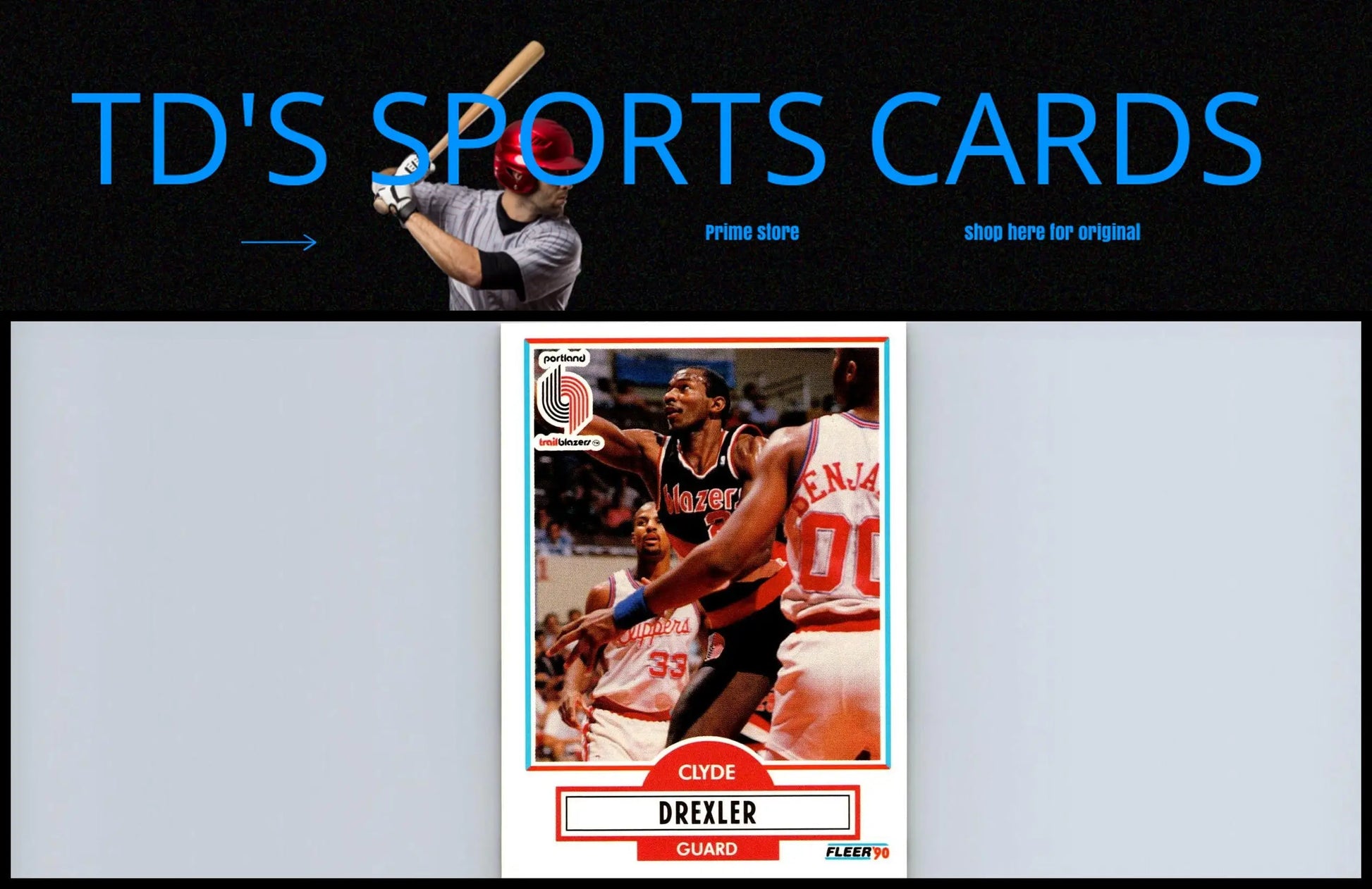 Clyde Drexler trading card from the 1990-91 Fleer #154 collection