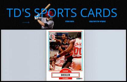 Clyde Drexler trading card from the 1990-91 Fleer #154 collection