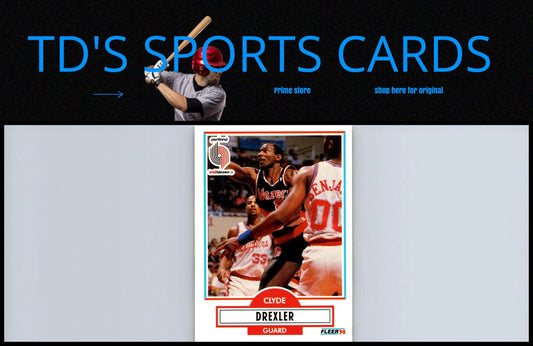 Clyde Drexler trading card from the 1990-91 Fleer #154 collection