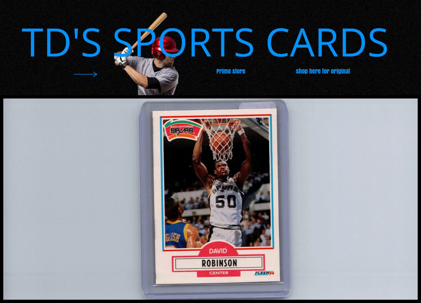 1990-91 Fleer #172 David Robinson trading card featuring the legendary basketball player
