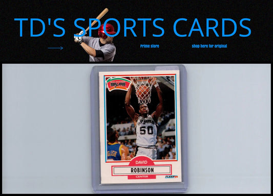 1990-91 Fleer #172 David Robinson trading card featuring the legendary basketball player