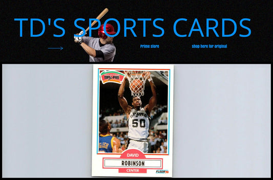 1990-91 Fleer #172 David Robinson trading card featuring the legendary basketball player