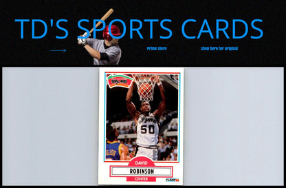 1990-91 Fleer #172 David Robinson trading card for basketball collectors