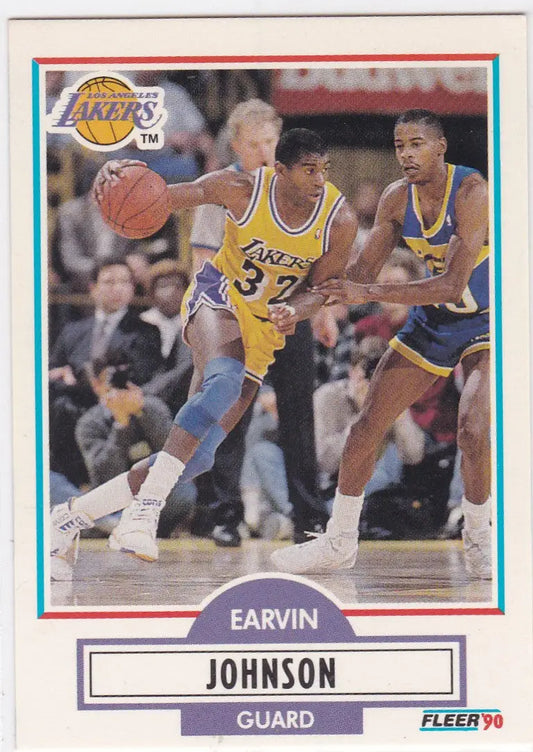 Earvin Johnson Los Lakers basketball card from 1990-91 Fleer series