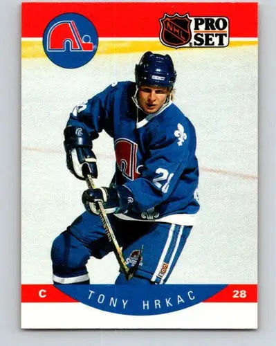 Original gloss Tony Hrkac hockey card from 1990-91 Pro Set NM Near Mint Maple Leafs