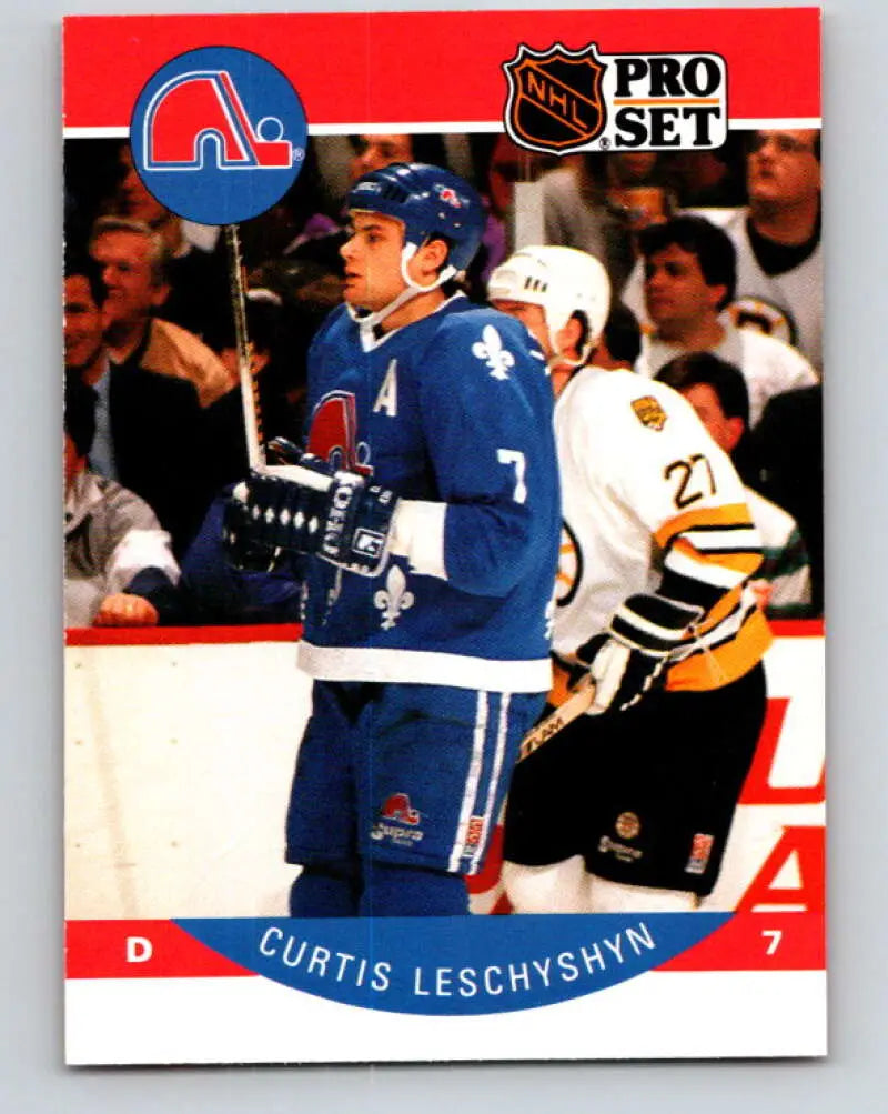 1990-91 Pro Set #251 Curtis Leschyshyn NM-MT RC Rookie Maple Leafs - Trading Cards