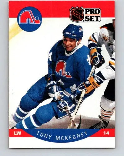Original gloss 1990-91 Pro Set Tony McKegney hockey card Maple Leafs