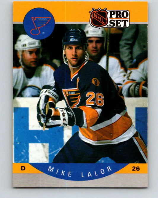 1990-91 Pro Set #264 Mike Lalor NM Near Mint Blues - Trading Cards