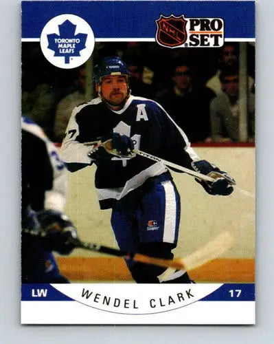 Original gloss Wendel Clark hockey card from 1990-91 Pro Set Maple Leafs collection