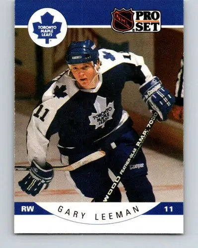 1990-91 Pro Set Gary Leeman hockey card with original gloss from Simply Sandoval sports cards