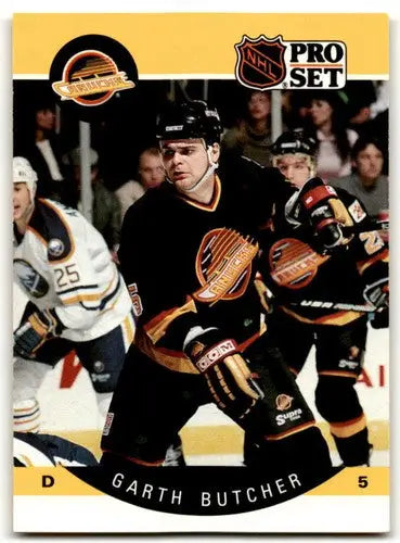 Garth Butcher hockey card from 1990-91 Pro Set with original gloss near mint condition