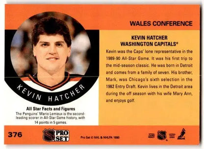 1990-91 Pro Set #376 Kevin Hatcher NM Near Mint Capitals AS ID:43218 - Trading Cards