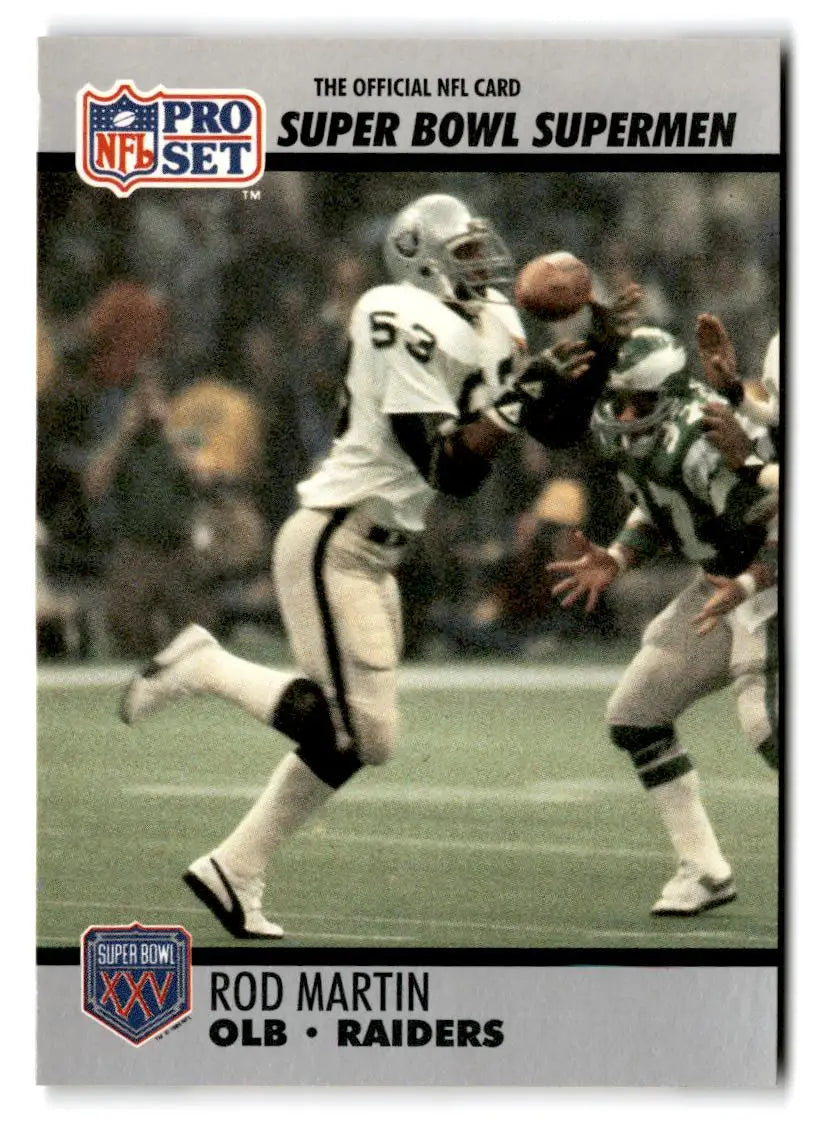 1990-91 Pro Set Super Bowl XXV Silver Anniversary Commemorative #99 Rod Martin - Trading Card