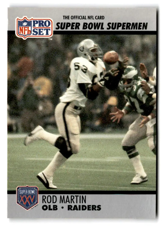 1990-91 Pro Set Super Bowl XXV Silver Anniversary Commemorative #99 Rod Martin - Trading Card