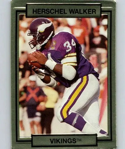 Original gloss Action Packed Herschel Walker football card from 1990 Vikings collection