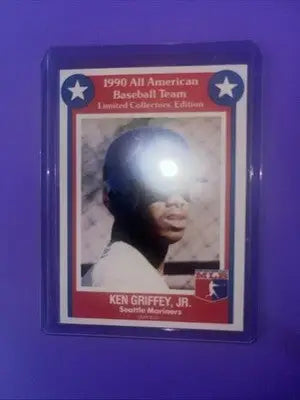 1990 All American Baseball Limited Collectors Edition Ken Griffey Jr. Mariners card in clear holder