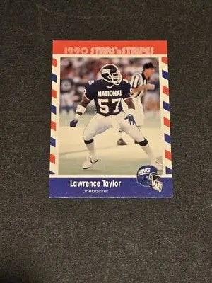 Lawrence Taylor football card from Asher Candy Stars ’n Stripes series