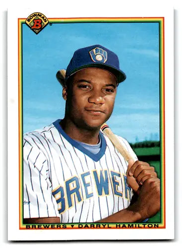 1990 Bowman #397 Darryl Hamilton NM Near Mint Brewers ID:72062 - Trading Cards
