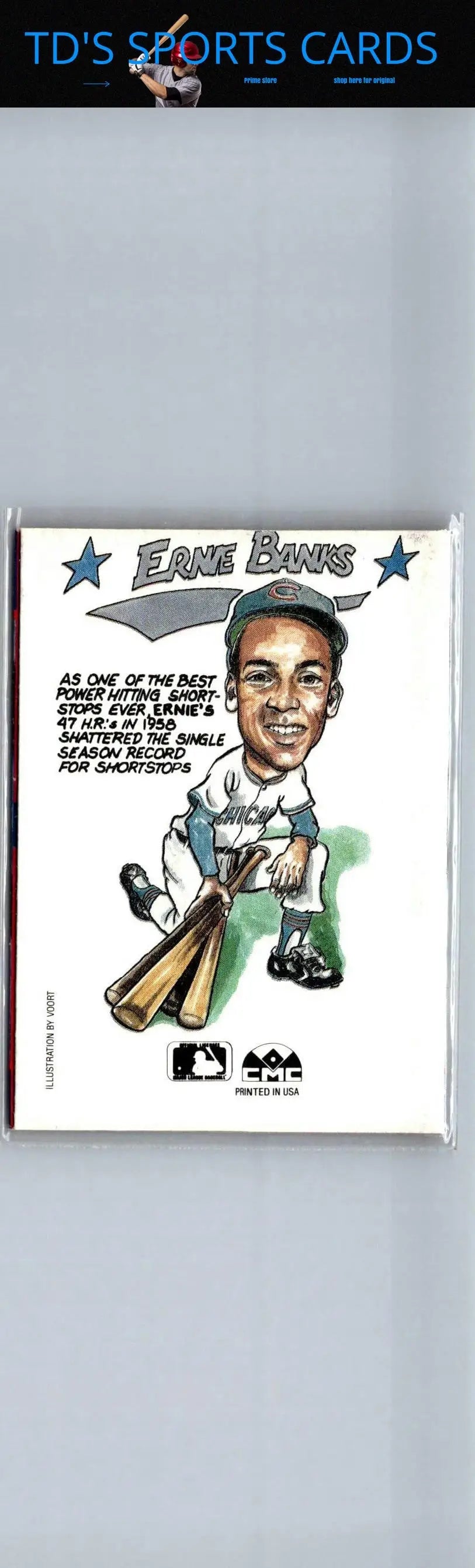 Product image of Ernie Banks baseball card from 1990 Collect-A-Books series