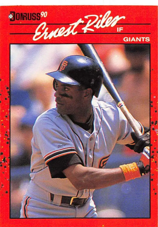 Red 1990 Donruss #131 Ernest Riles Baseball Card for San Francisco Giants fans