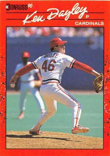 Ken Dayley 1990 Donruss #281 baseball card with original gloss featuring Cardinals
