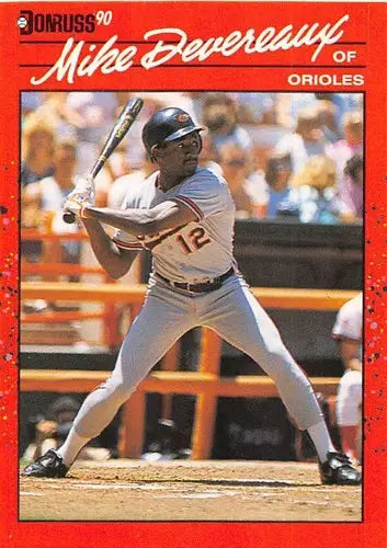1990 Donruss #282 Mike Devereaux NM-MT Orioles - Trading Cards