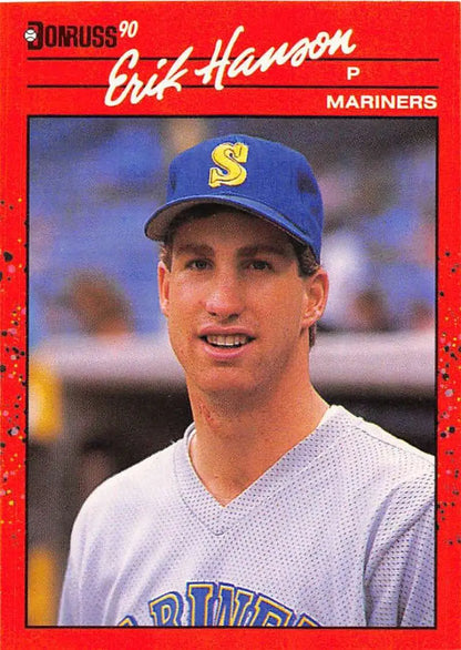 1990 Donruss #345 Erik Hanson Seattle Mariners Baseball Card for trading cards collectors