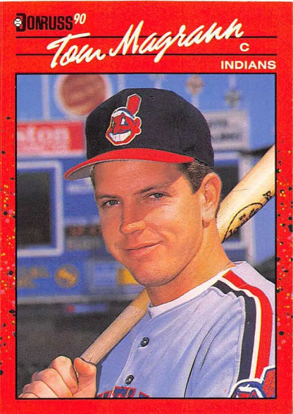 Red-bordered 1990 Donruss #374 Tom Magrann Rookie Cleveland Indians Baseball Card