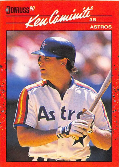 1990 Donruss #424 Ken Caminiti Houston Astros Baseball Card for trading card collectors