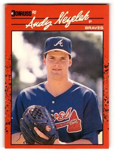1990 Donruss #523 Andy Nezelek Atlanta Braves Baseball Cards ID:52772 - Baseball Cards