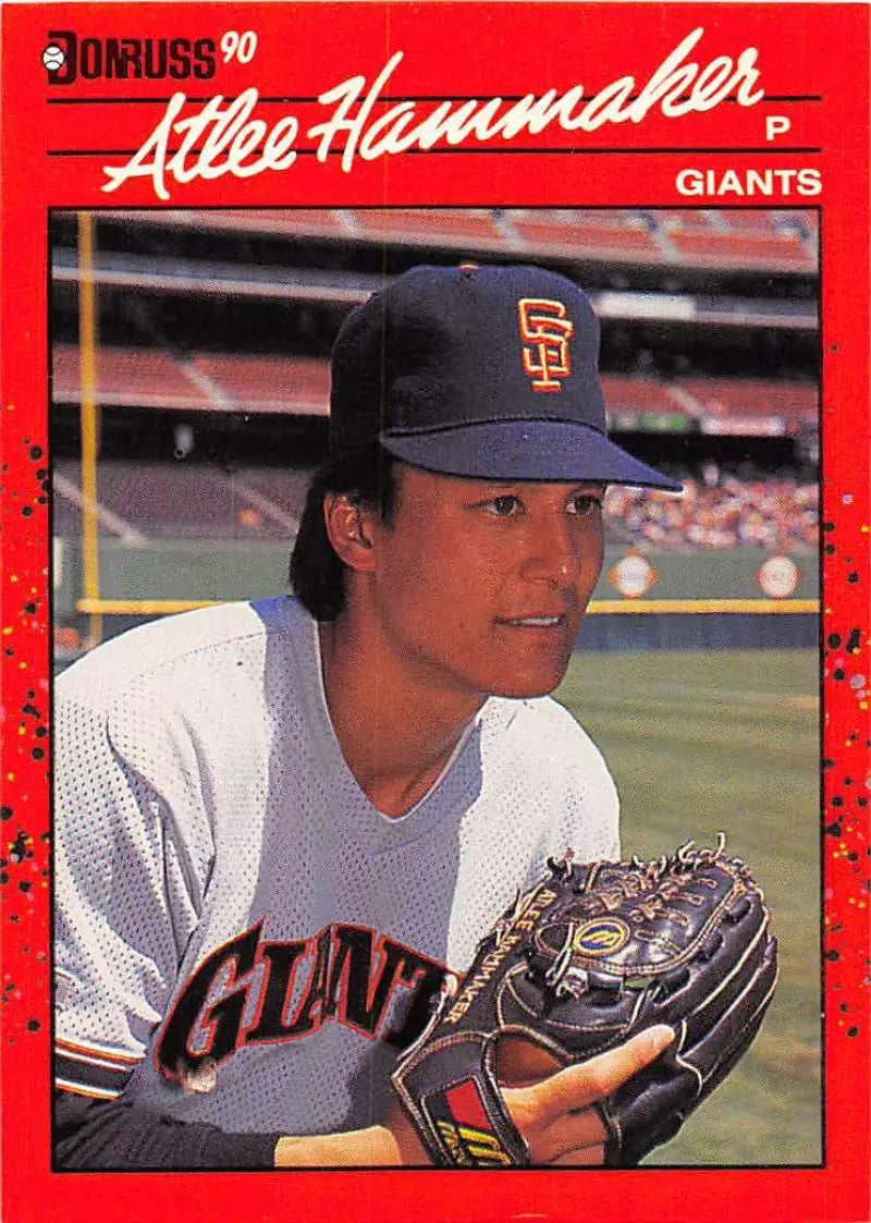 1990 Donruss Atlee Hammaker San Francisco Giants Baseball Card for trading cards collectors