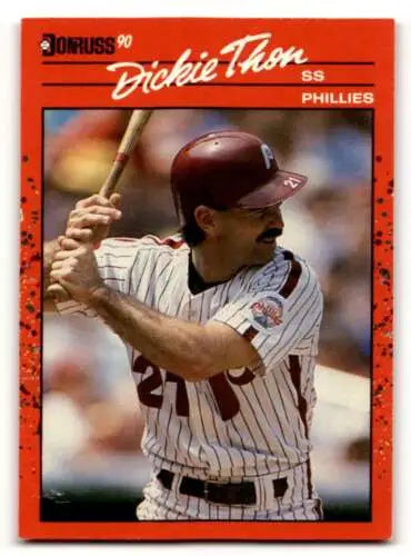 1990 Donruss #549 Dickie Thon Philadelphia Phillies baseball card with original gloss