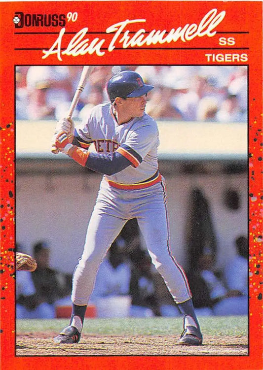 Red 1990 Donruss #90 Alan Trammell baseball card from Detroit Tigers trading cards