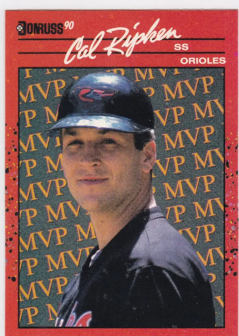 Cal Ripken Jr Error Card featuring MVP in background for Baltimore Orioles fans