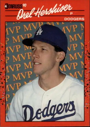 1990 Donruss Bonus MVPs Orel Hershiser baseball card with original gloss NM-MT Dodgers