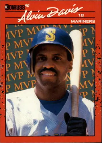 Alvin Davis baseball card 1990 Donruss Bonus MVPs NM-MT Mariners original gloss quality