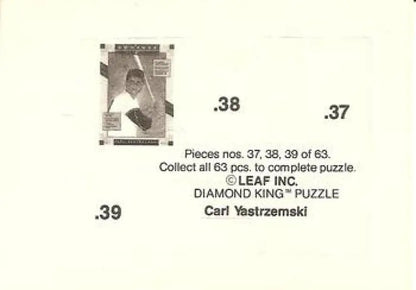 Original gloss Baseball trading card puzzle pieces featuring Donruss Carl Yastrzemski Yastrzemski puzzle