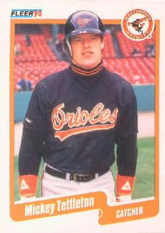 Mickey Tettleton Baltimore Orioles baseball card in black jersey design