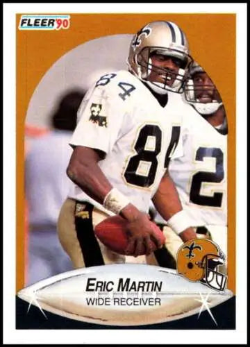 1990 Fleer #192 Eric Martin NM-MT Saints card featuring original gloss collecting value
